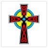 celtic color cross tattoo